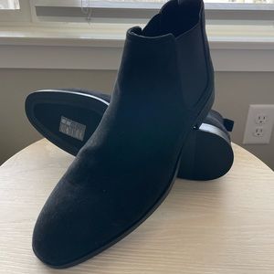 Black Suede Chelsea Boots